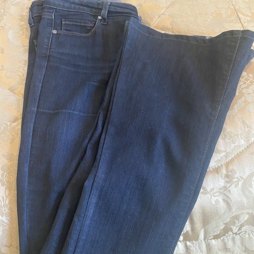 Paige lou lou bootcut denim jeans pants size 29 dark blue
